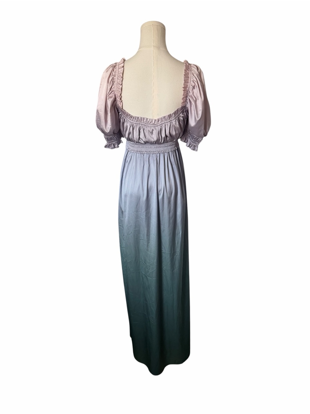 Especia Odette Maxi Dress with Puff Sleeves with slit - Picture 4 of 6